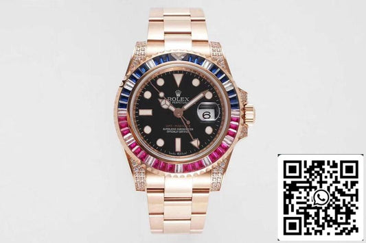 Rolex GMT Master II 116759 SAru 1:1 Best Edition ROF Fabbrica Rose Gold Swiss ETA2836