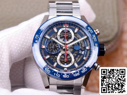 Tag Heuer Carrera Calibre Heuer 01 CAR201T.BA0766 Chronograph 1:1 Best Edition XF Fabbrica Blue Dial Swiss Calibre 01