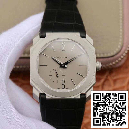 Bvlgari Octo Finissimo Extra Thin Automatic 103035 Reloj para hombre 1:1 edizione migliore Swiss BVL193 Nero Pelle cinturino