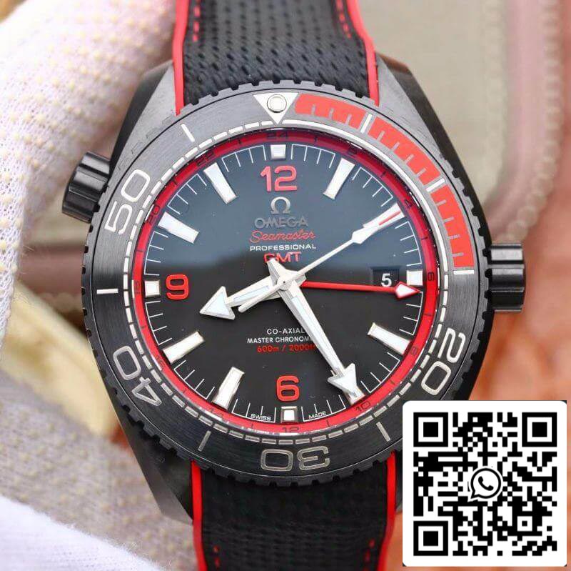 Omega Seamaster Planet Ocean 215.92.46.22.01.003 VS Fabbrica 1:1 edizione melhor Swiss ETA8906 Nero Nylon cinturino