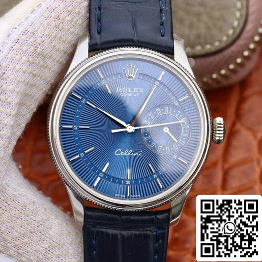 Rolex Celini 50515 MKS Fabbrica Mechanical Watches 1:1 Best Edition Swiss ETA2836 Black Leather cinturino