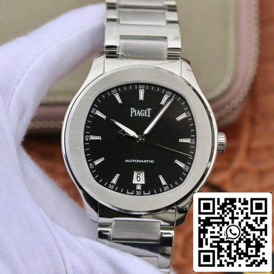 Piaget Polo’ S G0A41003 MKS Fabbrica 1:1 Best Edition Black Textured Dial On acciaio inossidabile bracciale Swiss ETA 1110