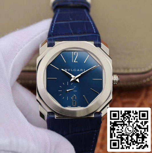 Bvlgari Octo Finissimo Extra Thin Automático 103035 quadrante blu Reloj para hombre 1:1 edizione migliore Swiss BVL193