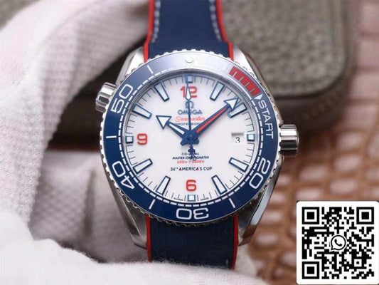 Omega Seamaster Planet Ocean 36th America's Cup edizione limitata 1:1 edizione migliore VS Fabbrica quadrante bianco Swiss ETA8900