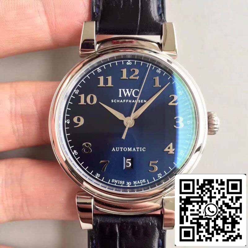 IWC Da Vinci IW356605 MKS Fabbrica 1:1 Best Edition Swiss ETA2892 Mostrador Azul com Marcadores Prateados