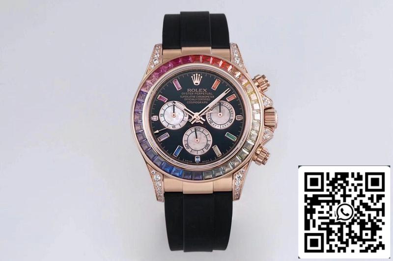 Rolex Daytona 116595RBOW 1:1 edición migliore BL Fabbrica Rosa Oro Swiss ETA4130