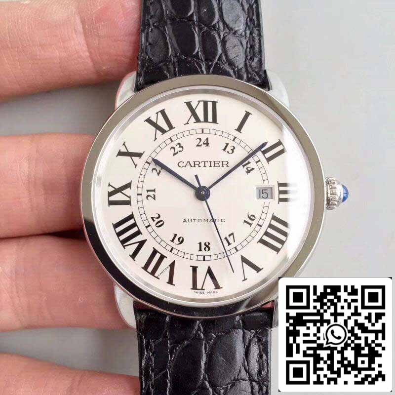 Relojes Ronde Solo De Cartier W6701010 ZF Fabbrica para hombre, edición limitada a 1:1, esfera blanca suiza ETA9015