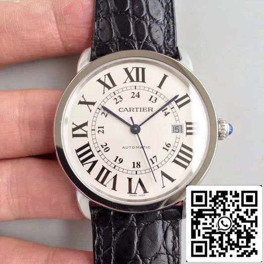 Ronde Solo De Cartier W6701010 ZF Fabbrica Men Watches 1:1 Best Edition Swiss ETA9015 White Dial