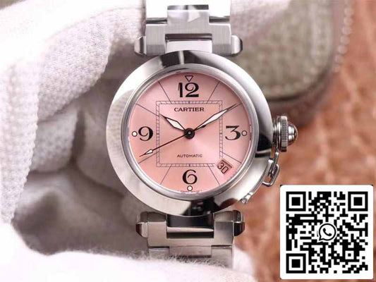 Cartier Pasha W31075M7 1:1 Best Edition V9 Fabbrica Pink Dial Swiss Cal.049