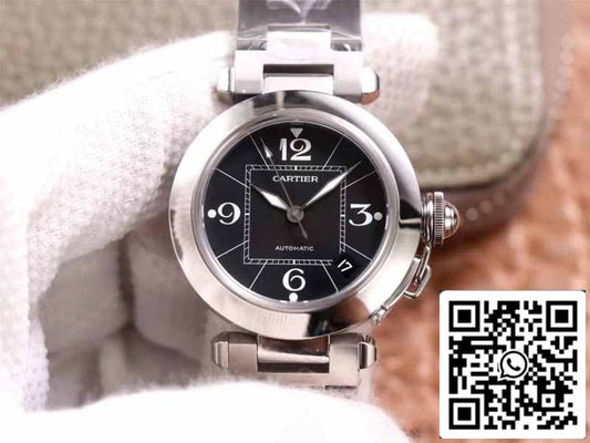 Cartier Pasha W31076M7 1:1 Best Edition V9 Fabbrica Black Dial Swiss Cal.049