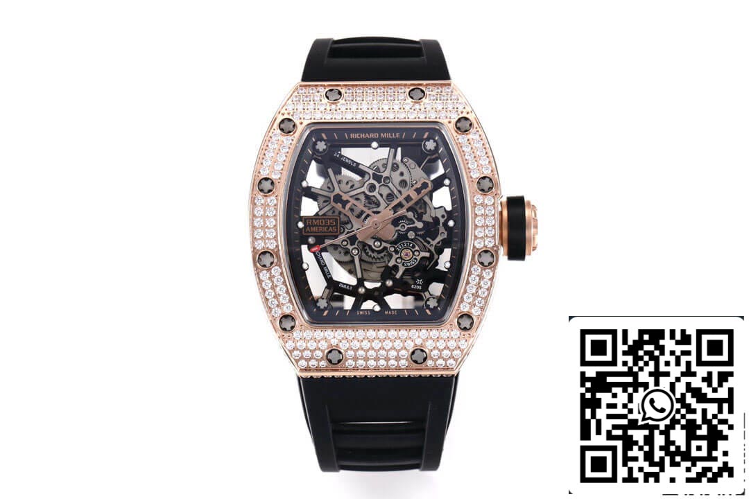 Richard Mille RM035 Americas 1:1 Best Edition KV Fabbrica Diamond Case