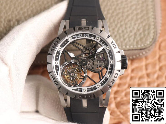 Roger Dubuis Excalibur Spidr RDDBEX0479 1:1 edizione migliore JB Fabbrica Tourbillon Black cinturino