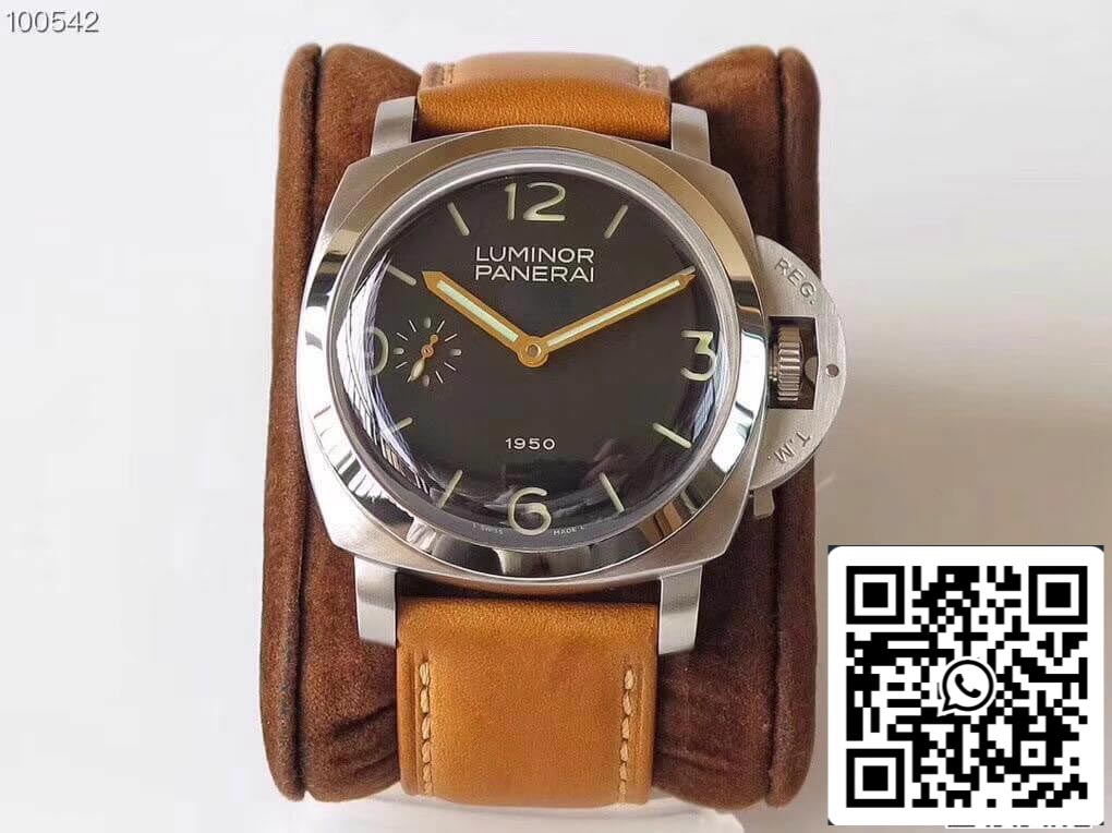 Panerai Luminor 1950 PAM127 ZF Fabbrica 1:1 Best Edition Swiss ETA A6497 Brown Soft Tan Leather cinturino