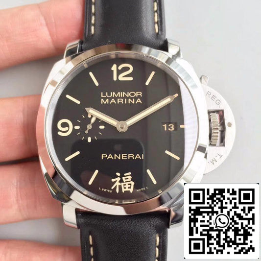 Panerai Luminor PAM498 VS Fabbrica Mechanical Watches 1:1 edizione migliore Swiss ETA P9000 Nero Pelle cinturino