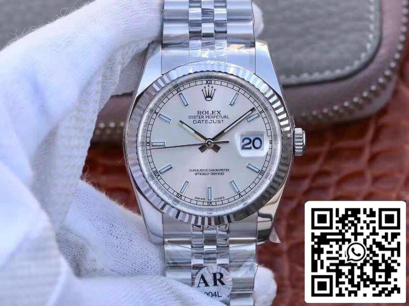 Rolex Datejust II 36 126334 AR Fabbrica 1:1 edizione migliore Swiss ETA3135 Rhodium quadrante