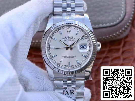 Rolex Datejust II 36 126334 AR Fabbrica 1:1 edizione migliore Swiss ETA3135 Rhodium quadrante