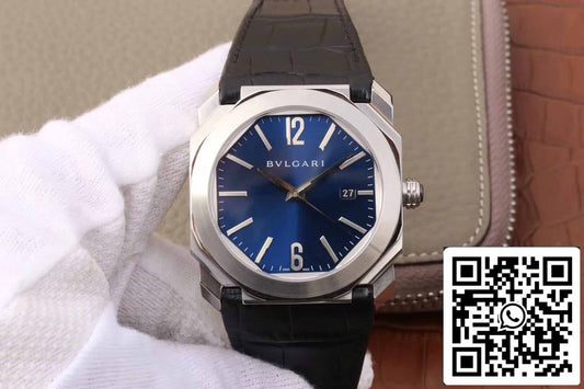 Bvlgari Octo 102429 BGO38C3SLD 1:1 edición mayor Dark quadrante blu