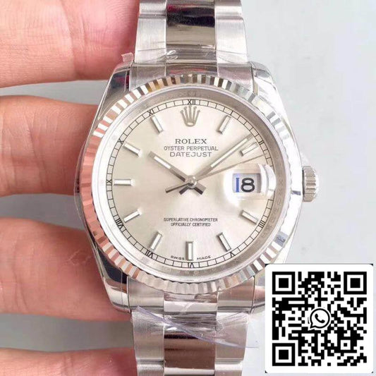 Rolex Datejust II 36mm 126334 AR Fabbrica 1:1 edizione migliore Swiss ETA3135 quadrante argento