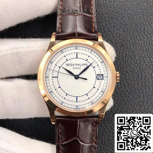 Patek Philippe Calatrava 5296R-001 1:1 Melhor Edição ZF Fabbrica Ouro Rosa Mostrador Branco