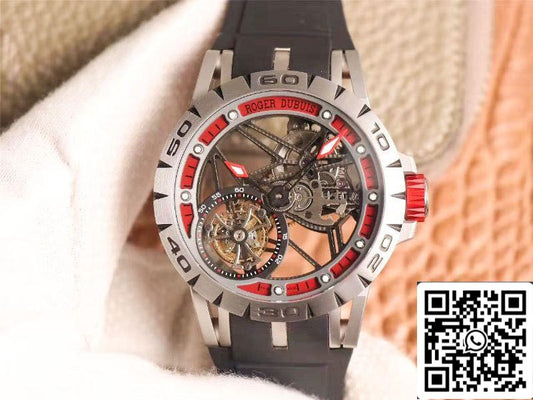 Roger Dubuis Excalibur Spidr (king series) RDDBEX0622 Tourbillon JB Fabbrica 1:1 edizione migliore red skeleton dial Swiss RD505SQ