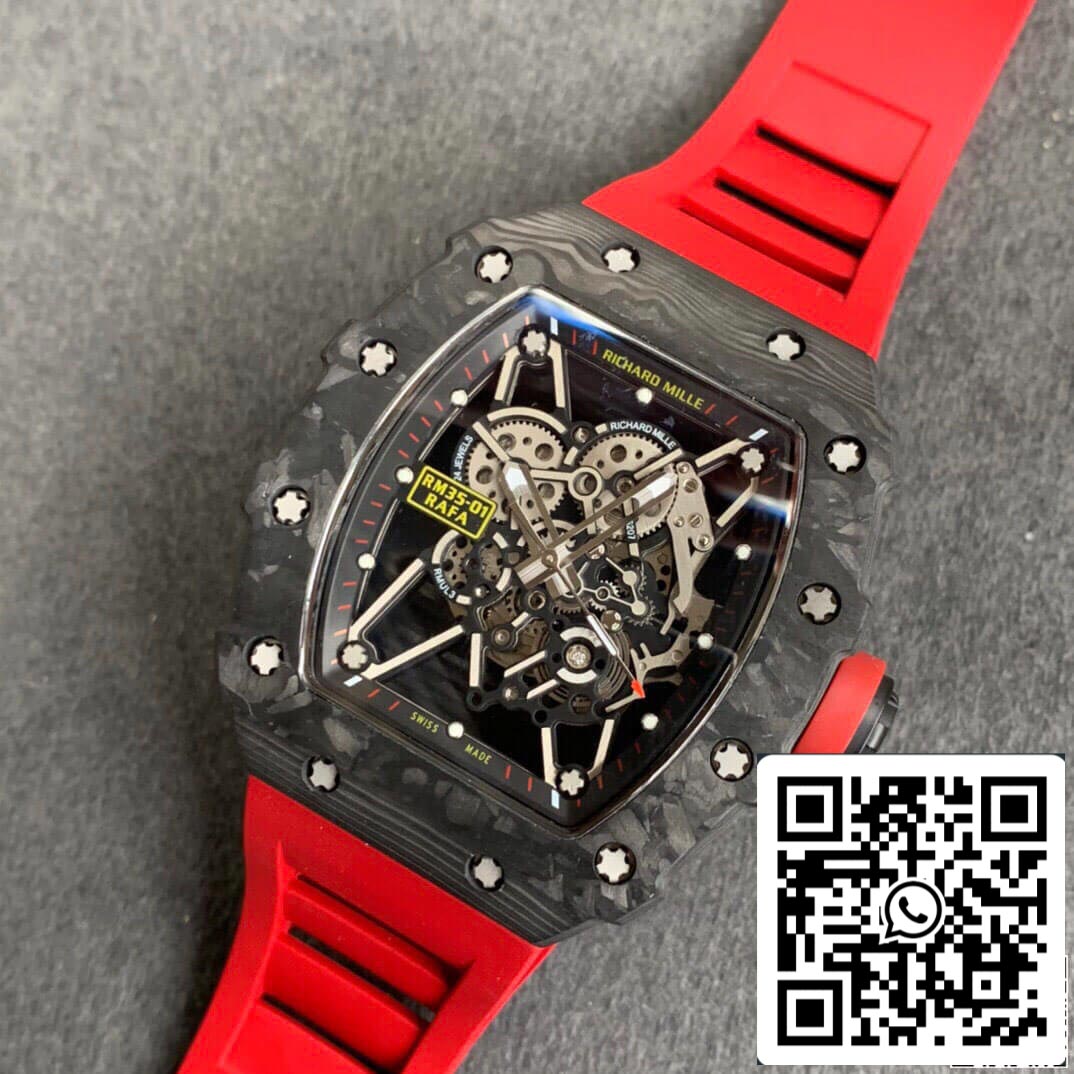 Richard Mille RM35-01 1:1 Best Edition KV Fabbrica Red cinturino