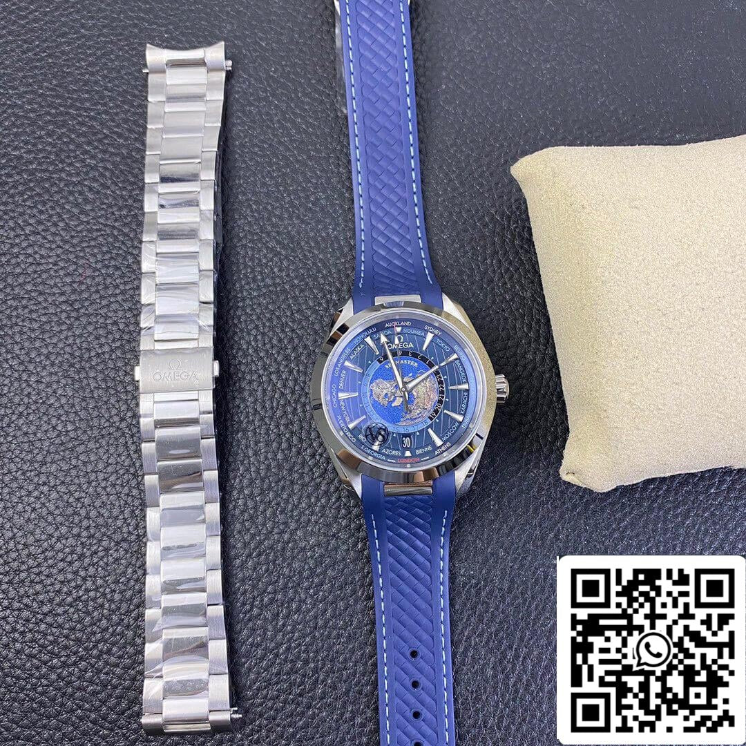 Omega Seamaster Aqua Terra GMT Worldtimer 220.12.43.22.03.001 1:1 edizione migliore VS Fabbrica quadrante azul