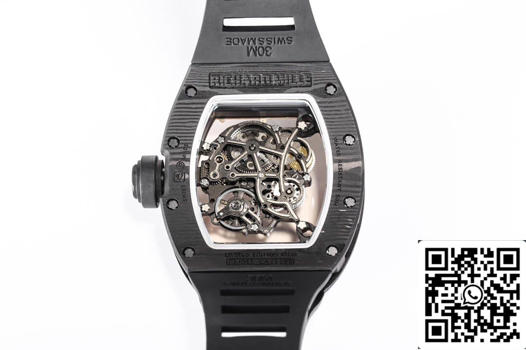 Richard Mille RM055 NTPT 1:1 edizione migliore BBR Fabbrica fibra di carbonio quadrante
