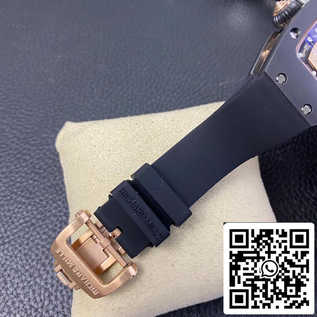 Richard Mille RM 07-01 1:1 Best Edition RM Fabbrica Black Rubber cinturino