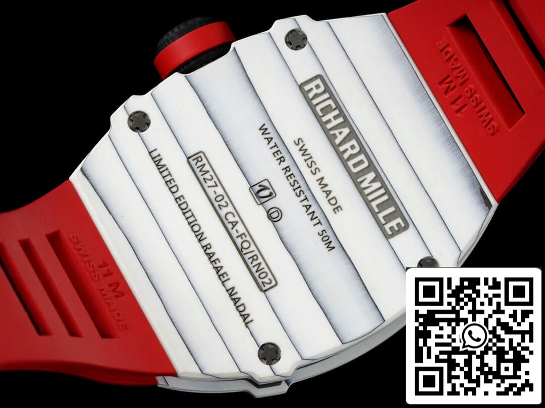 Richard Mille RM27-02 Rafael Nadal Tourbillon 1:1 Best Edition RM Fabbrica Red Rubber cinturino
