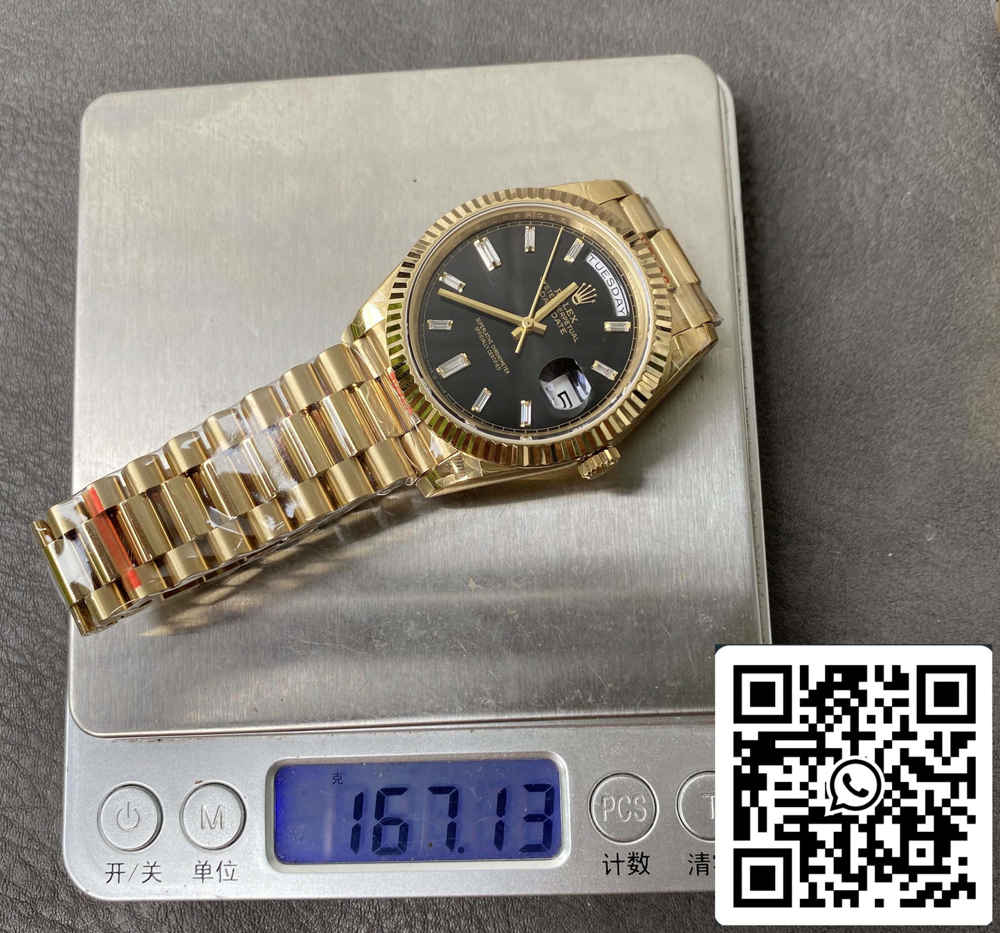 Rolex Day Date M228238-0004 1:1 edição melhor GM Fabbrica V2 quadrante preto