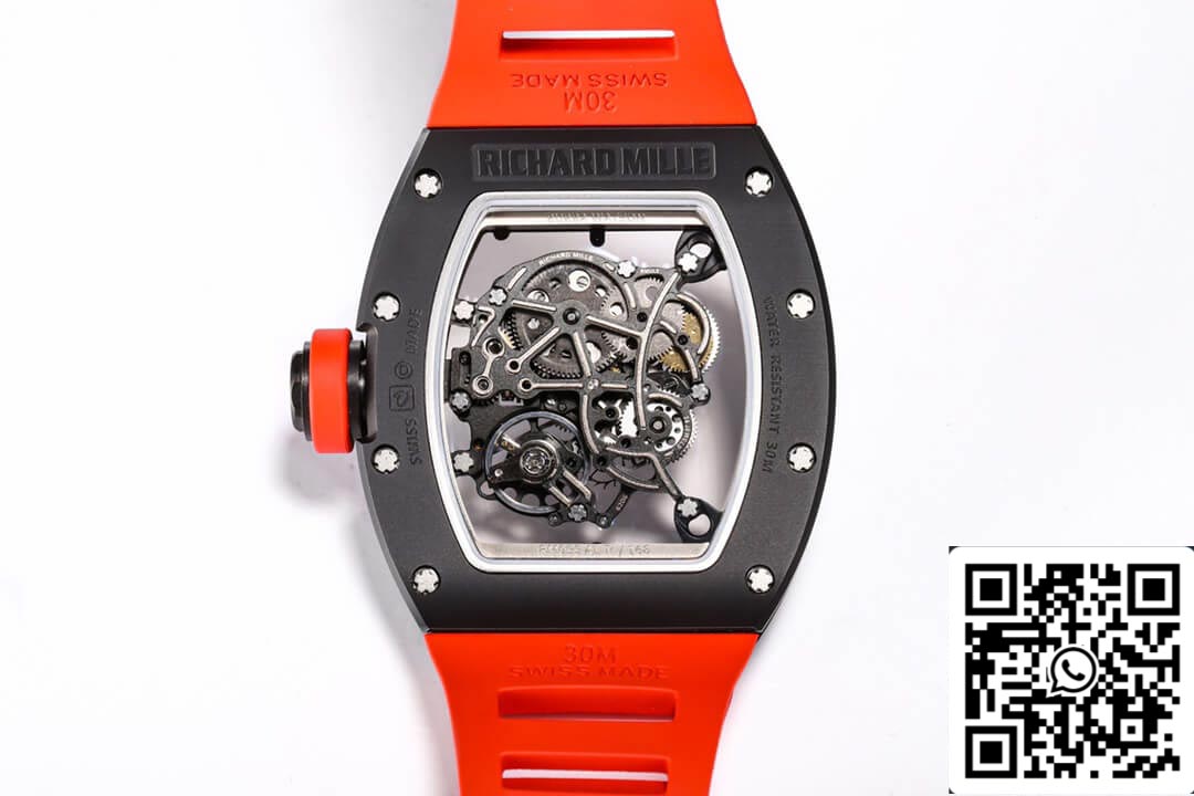 Richard Mille RM-055 1:1 edizione migliore BBR Fabbrica ceramica Cassa Red cinturino
