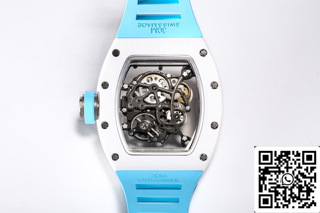 Richard Mille RM-055 1:1 edizione migliore BBR Fabbrica ceramica Cassa Blu cinturino