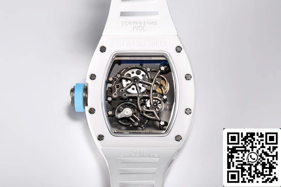 Richard Mille RM-055 1:1 edizione migliore BBR Fabbrica Bianco ceramica Cassa