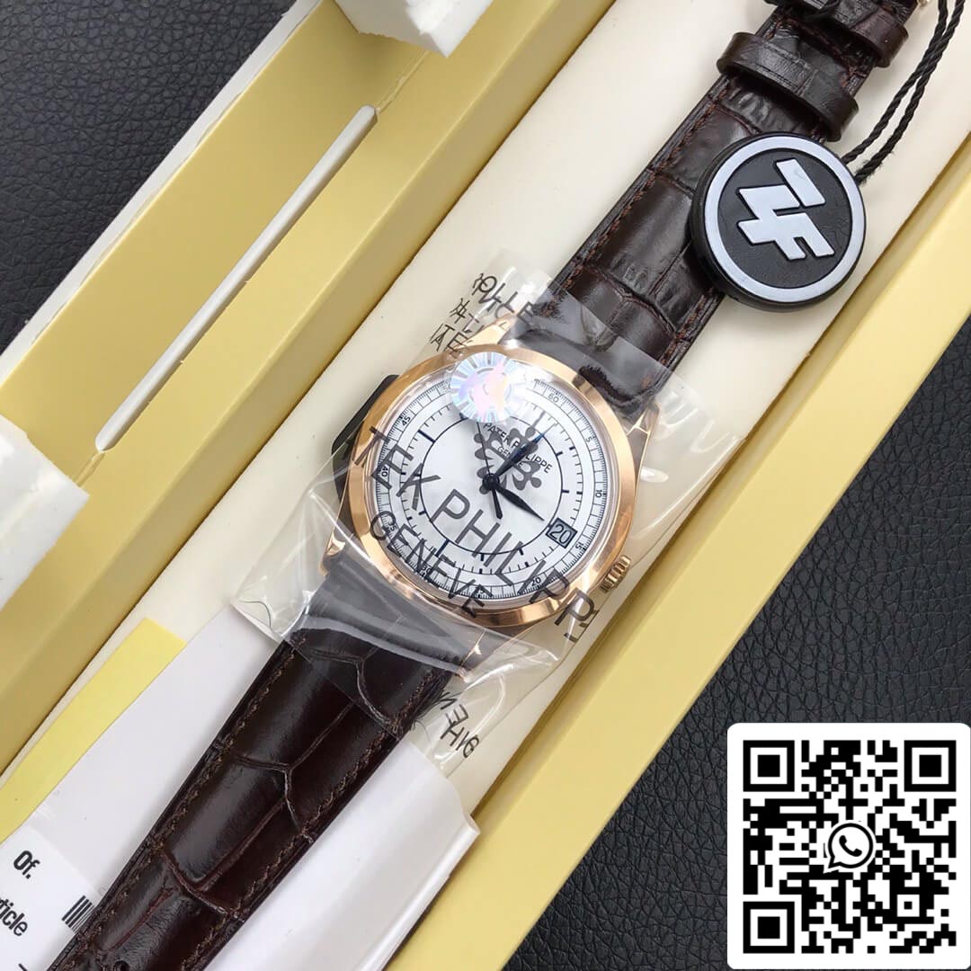 Patek Philippe Calatrava 5296R-001 1:1 Best Edition ZF Fabbrica Rose Gold White Dial