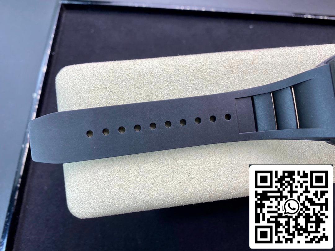Richard Mille RM011 1:1 Best Edition KV Fabbrica Carbon Fiber Black Rubber cinturino