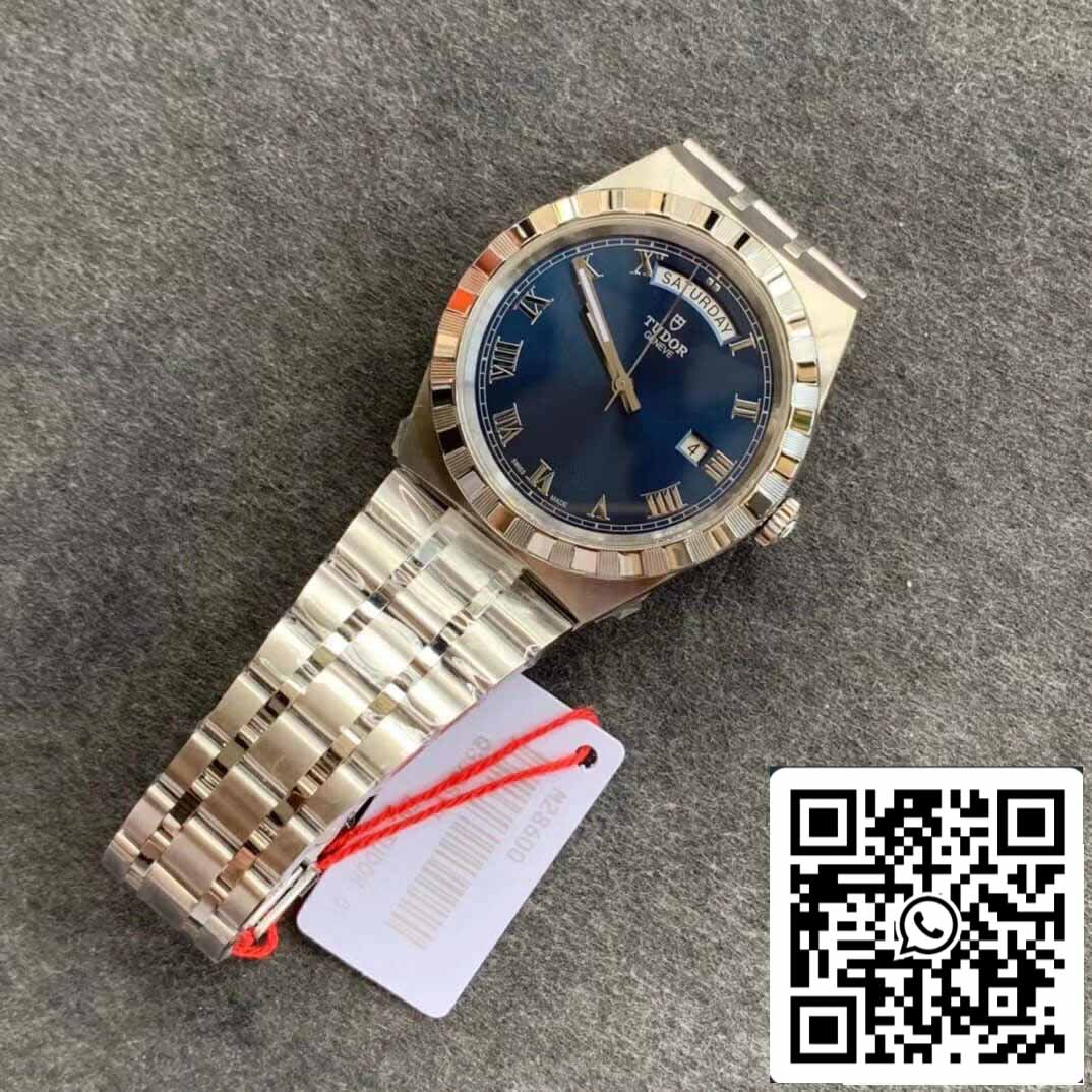replica Tudor Royal M28600-0005 day date V7 Fabbrica Blue Dial