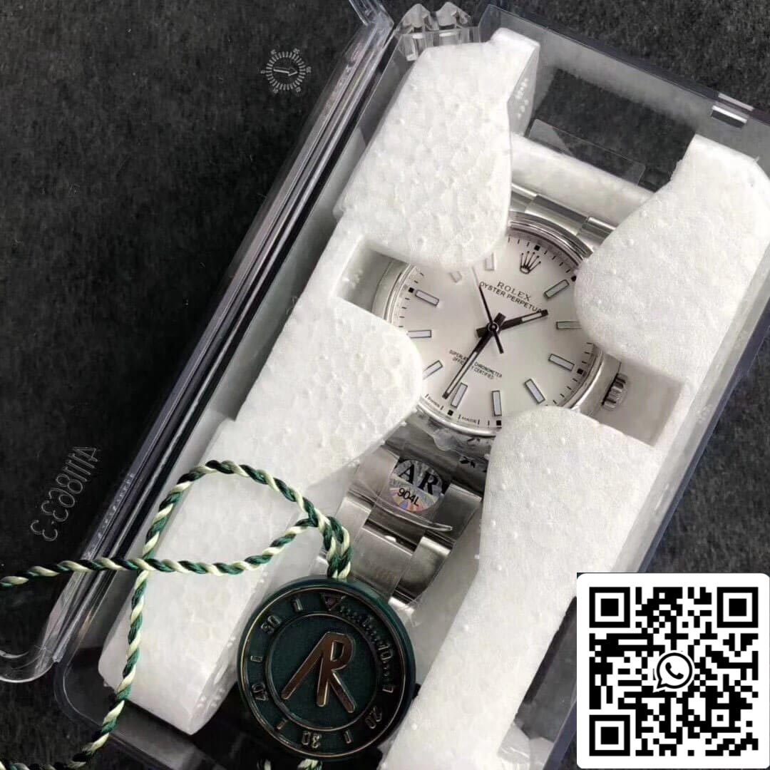 Rolex Oyster Perpetual 114300 39MM AR Fabbrica 1:1 edizione migliore quadrante bianco