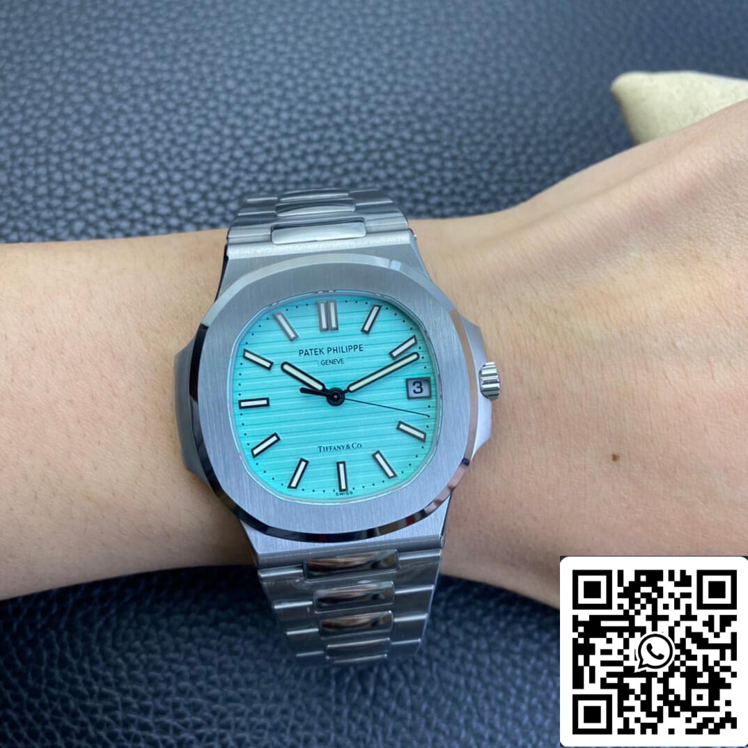 Patek Philippe Nautilus 5711/1A-018 1:1 edizione migliore 3K Fabbrica Tiffany quadrante blu