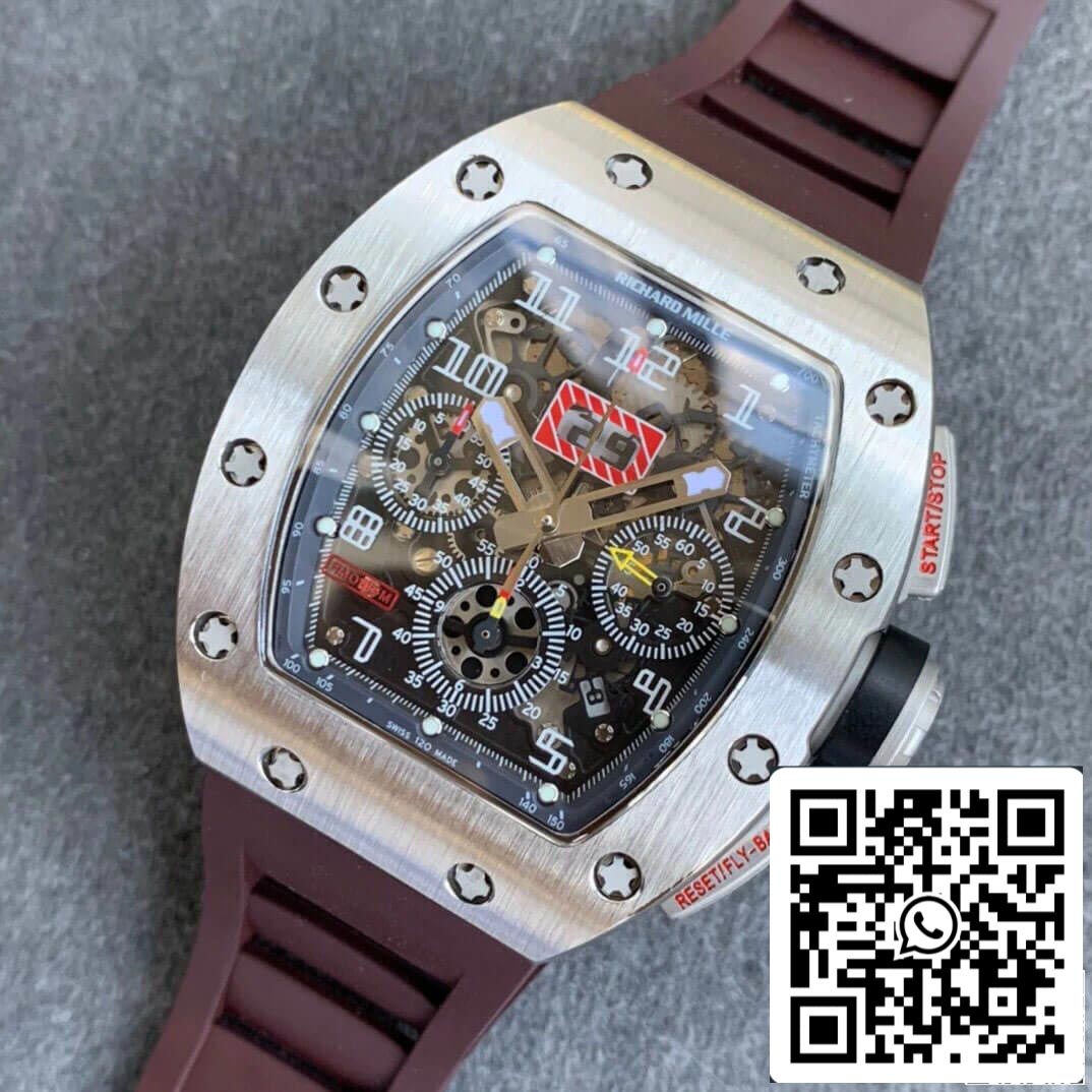 Richard Mille RM11 1:1 Best Edition KV Fabbrica Titanium Brown cinturino