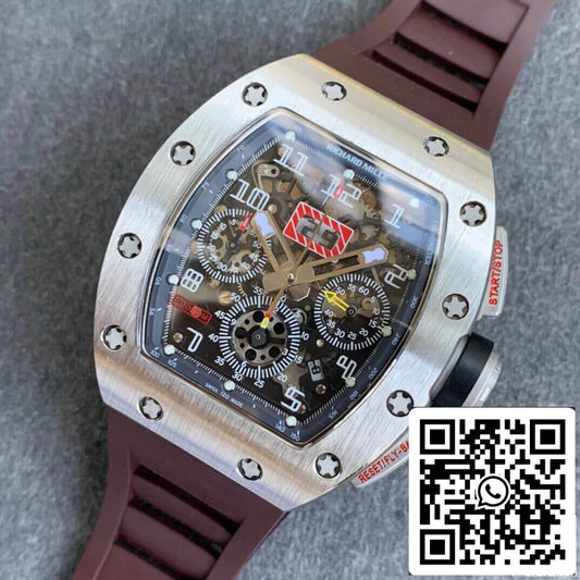Richard Mille RM11 1:1 Best Edition KV Fabbrica Titanium Brown cinturino
