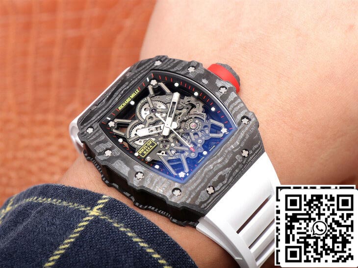 Richard Mille RM35-02 1:1 Best Edition ZF Fabbrica White Rubber cinturino