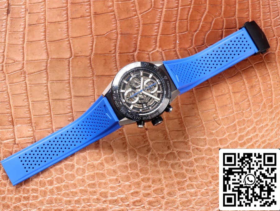 TAG Heuer Carrera CAR2A1T.FT6052 1:1 Best Edition XF Fabbrica Blue Rubber cinturino