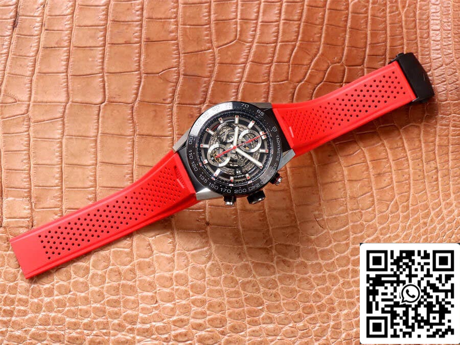 TAG Heuer Carrera CAR2A1Z.FT6050 1:1 Best Edition XF Fabbrica Red Rubber cinturino
