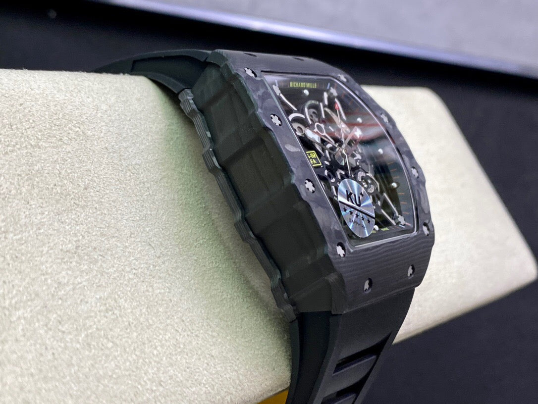 Richard Mille RM035-02 1:1 Best Edition KU Fabbrica Carbon Fiber Black cinturino