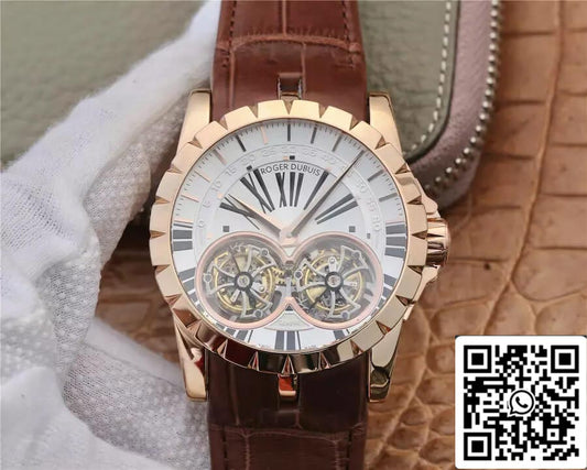 Roger Dubuis Excalibur RDDBEX0249 1:1 edizione migliore JB Fabbrica Tourbillon White Dial