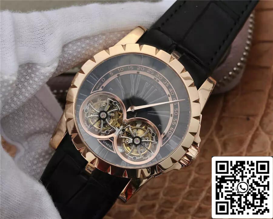 Roger Dubuis Excalibur RDDBEX0280 1:1 edizione migliore JB Fabbrica Tourbillon Black Dial