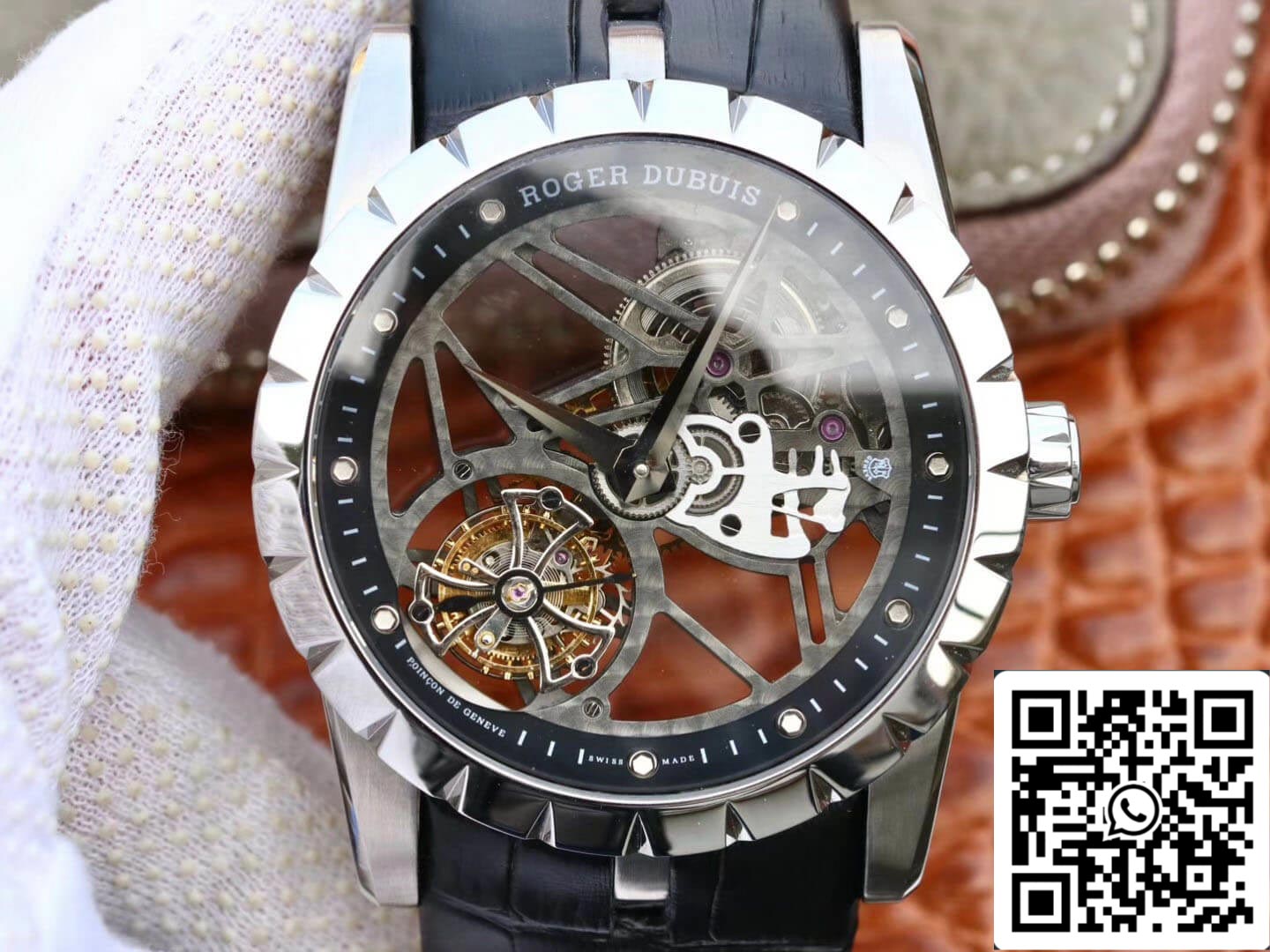 Roger Dubuis Excalibur RDDBEX0393 1:1 edizione migliore JB Fabbrica Tourbillon Skeleton Dial