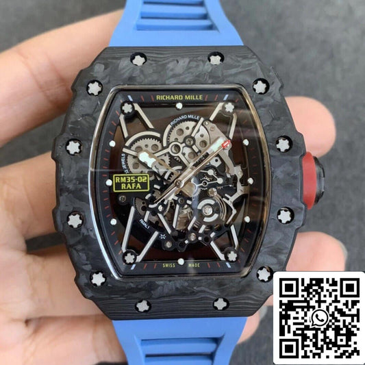 Richard Mille RM35-02 1:1 Best Edition KV Fabbrica V3 Carbon Fiber Case