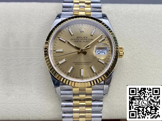 Rolex Datejust M126233-0015 1:1 edizione migliore VS Fabbrica quadrante champagne