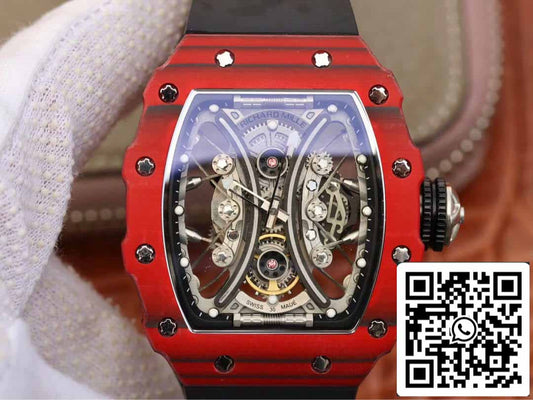 Richard Mille RM53-01 1:1 Best Edition KV Fabbrica TPT Carbon Fiber Black cinturino